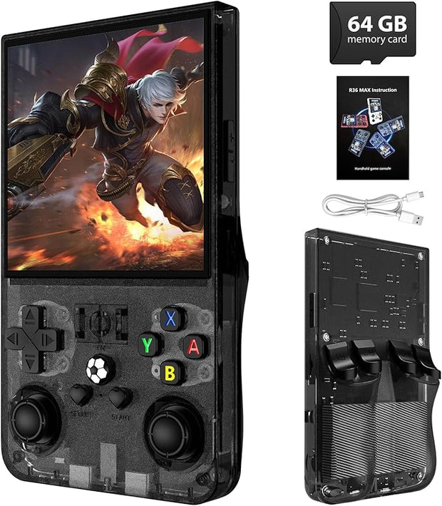 Handheld Game Console – 4" IPS Screen, 18,000+ Classics, 64GB, 10-Hour Battery