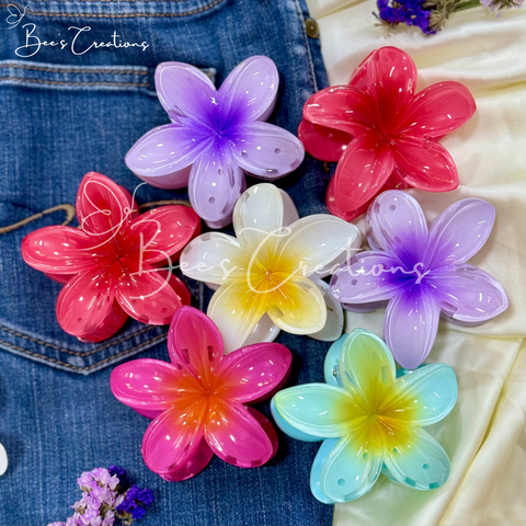 Tropical Flower Hair Clips