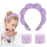 Skincare Headband & Wristband Set